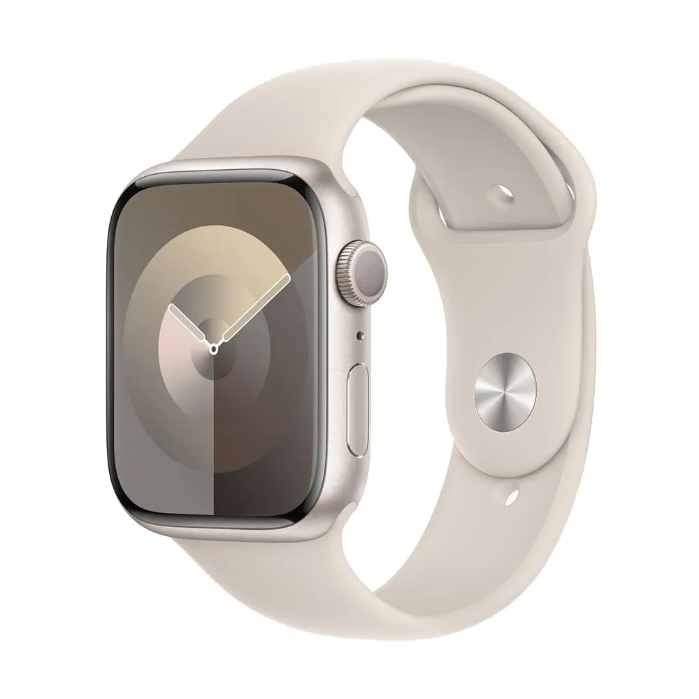 Apple Watch Series 9 45mm (GPS) Starlight Aluminum Case with Starlight  Sport Band (S/M) (MR963) купить дешево онлайн по низкой цене в Михайловске